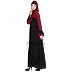 Dual colored abaya- Black & Cherry Red